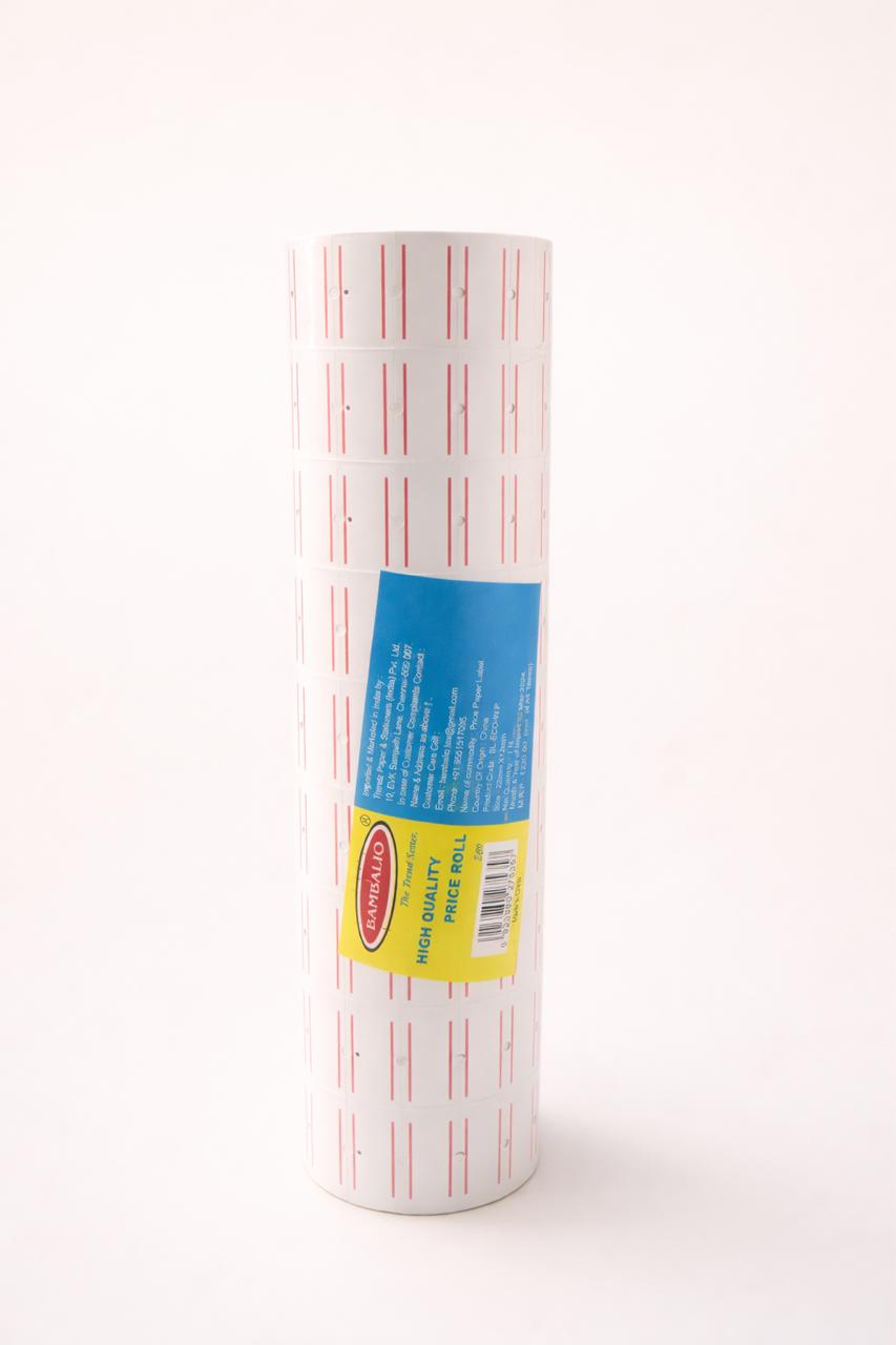 Price label rolls/Rate Roll | 10-pcs packet WHITE AND YELLOW For Garment & Retail use