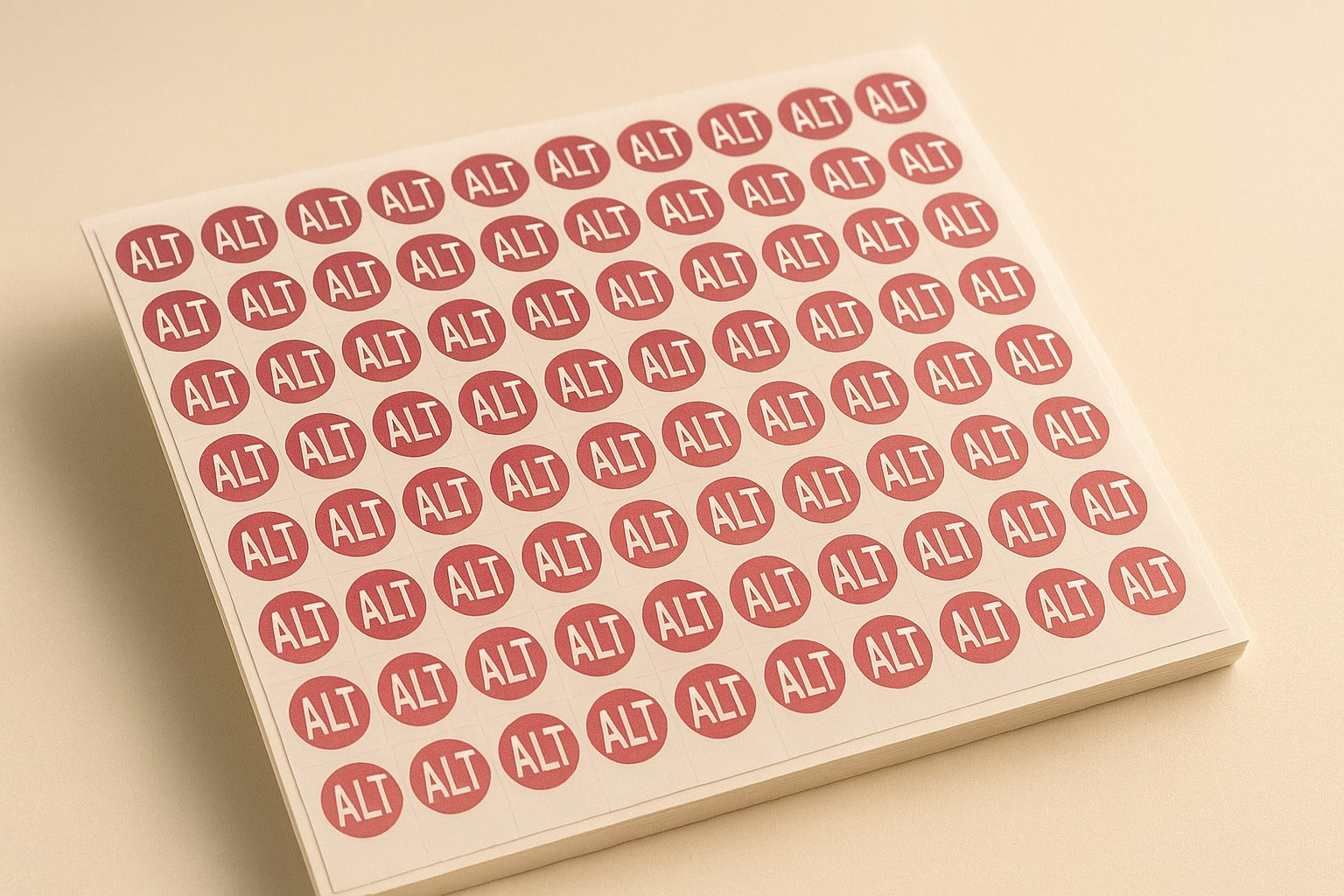 alt garment label round stickers 5000 pcs sheet view
