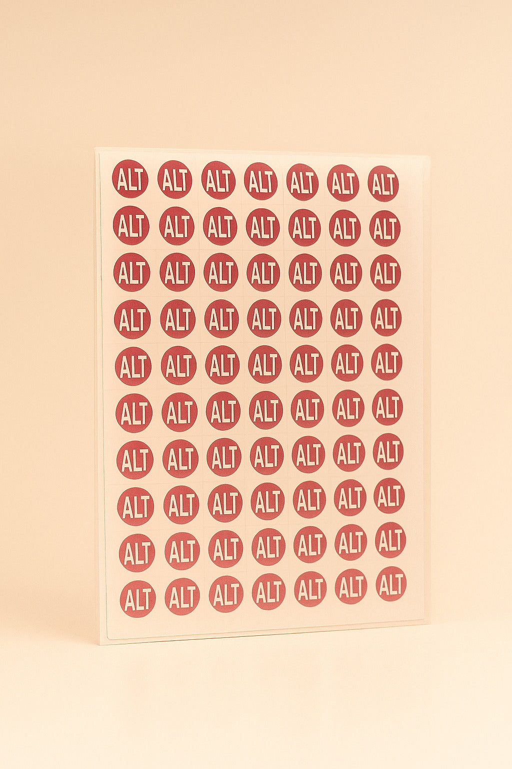 alt brand round stickers sheet 5000 pieces for garment labelling
