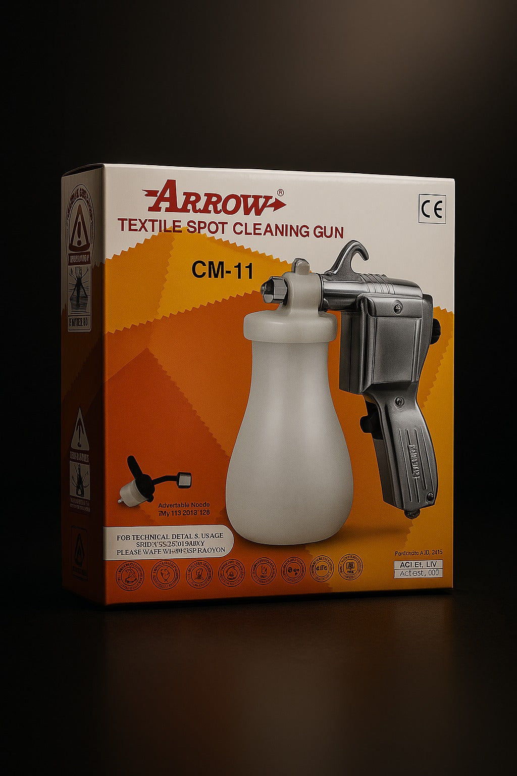 arrow cm-11 textile spot cleaning gun box packaging
