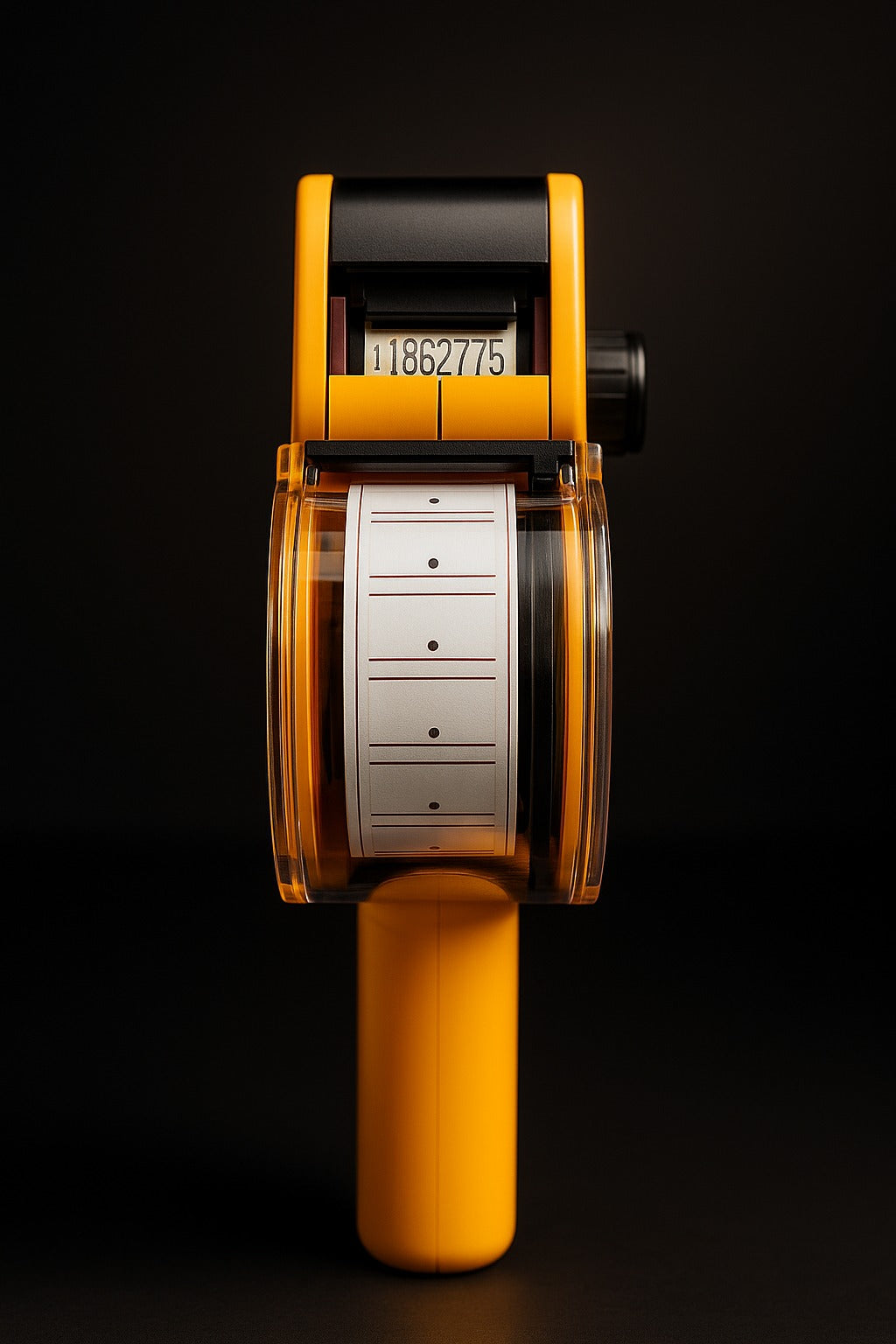 front view of bambalio bx-5500 price labeling gun with numeric dial and roll loaded by paras dealer

