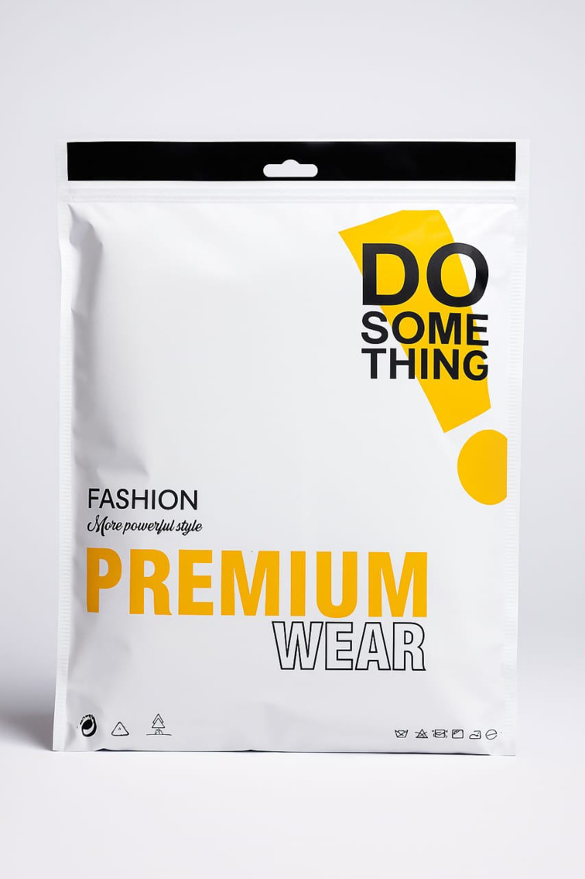 bopp zipper bag with yellow premium wear print and bold do something design – by paras packing

