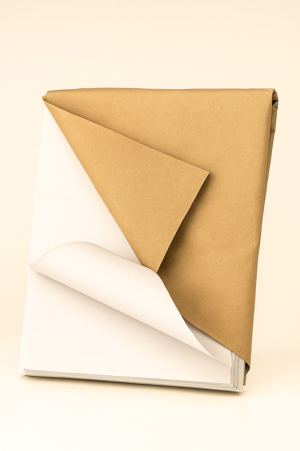 brown wrapped butter paper sheets for shirt packing by paras packing

