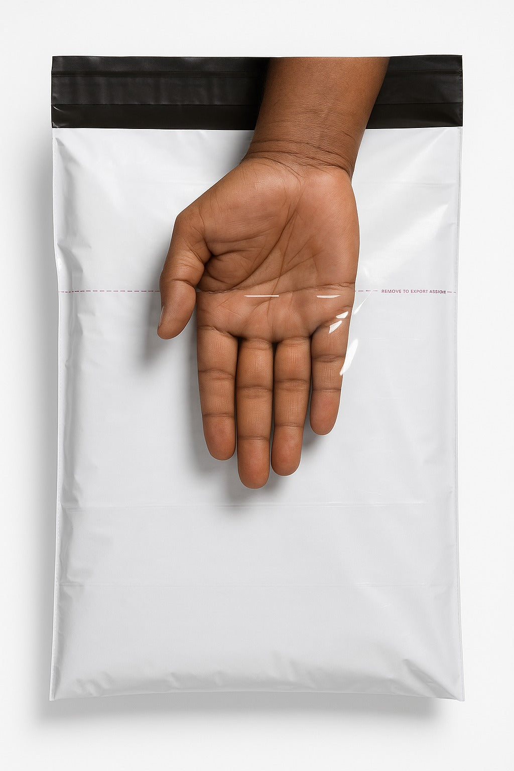 5kg ecommerce courier bag shown with hand and pod pocket tamper proof from paraspaking
