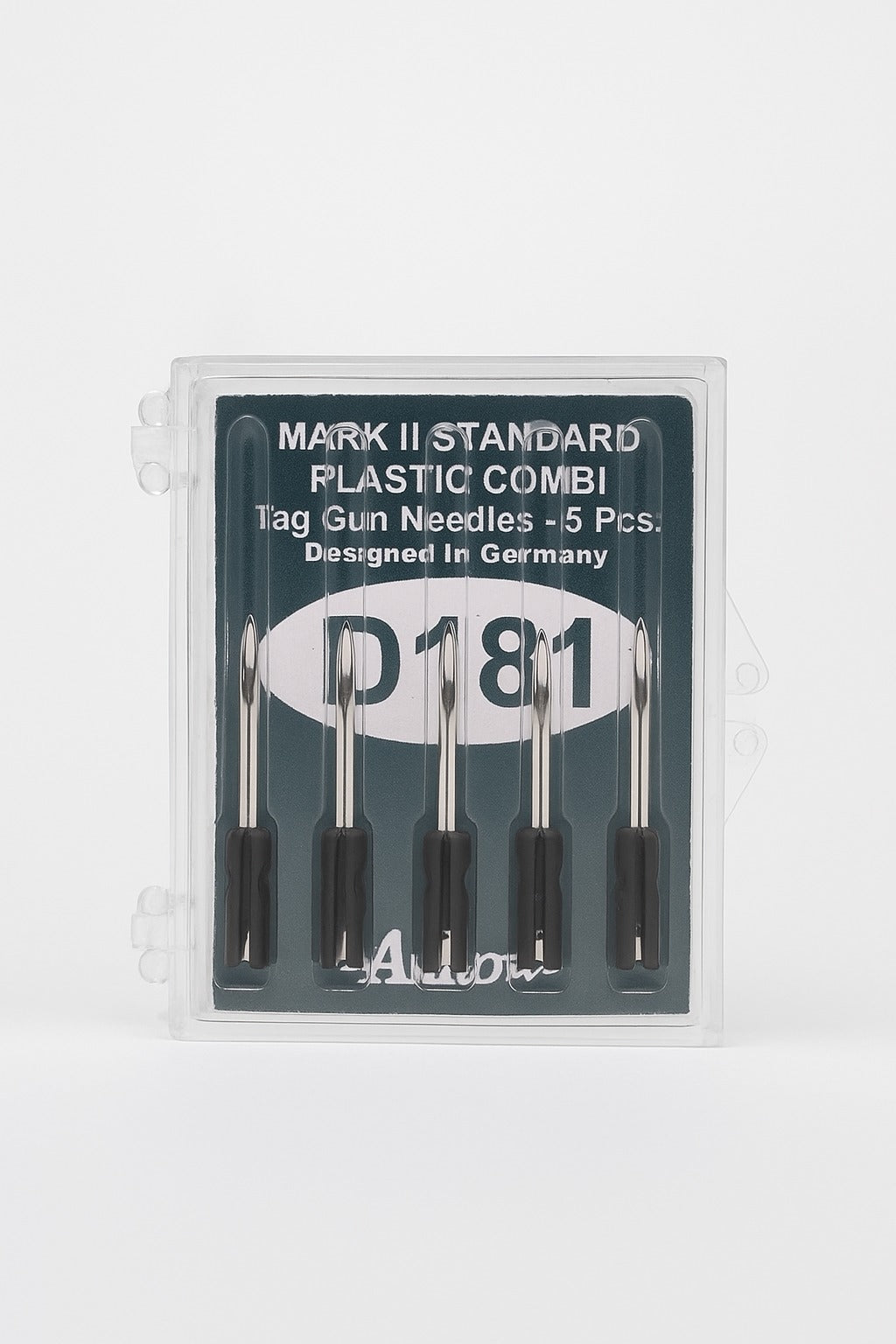 d181 tag gun needles in transparent box – pack of 5 needles compatible with arrow 9sb and mark ii standard tagging guns

