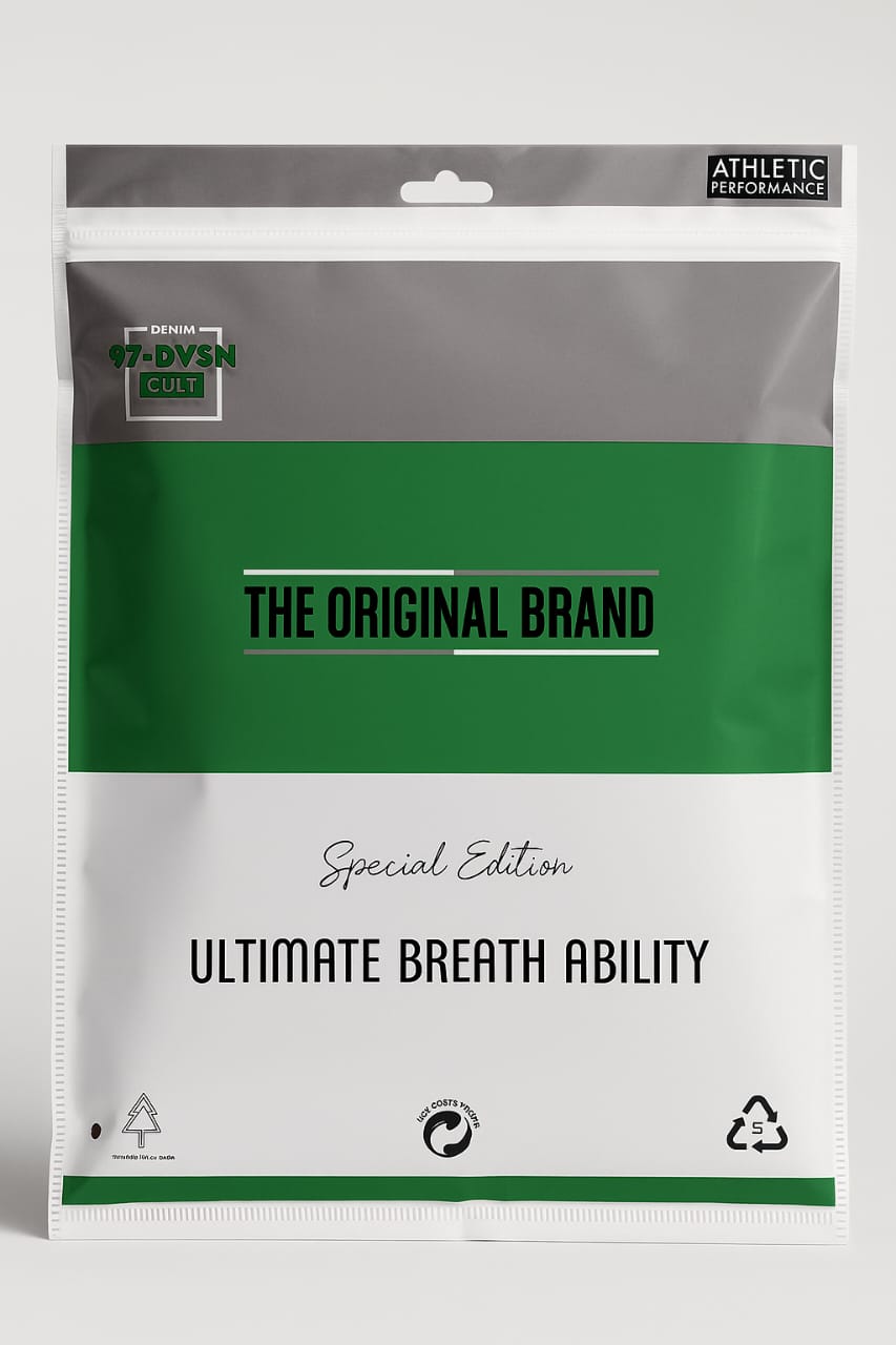green and white breathable zipper bag with athletic branding and ultimate breath ability – paras packing


