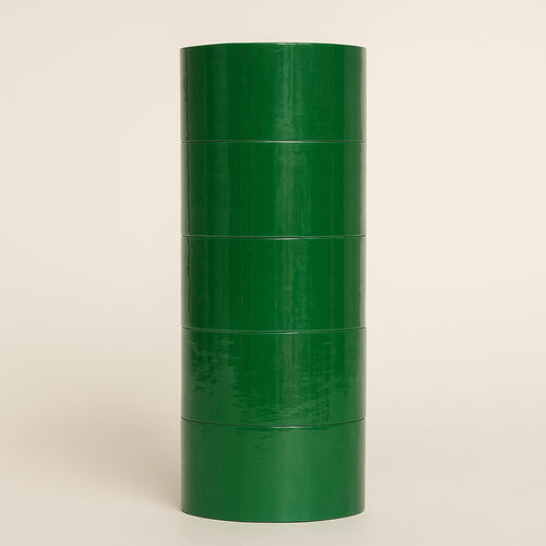 2 inch plain green adhesive tape stack 50 meter roll for packaging use
