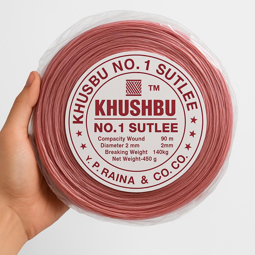 khushbu red plastic sutli roll 1.2kg heavy-duty packing rassi by paraspacking

