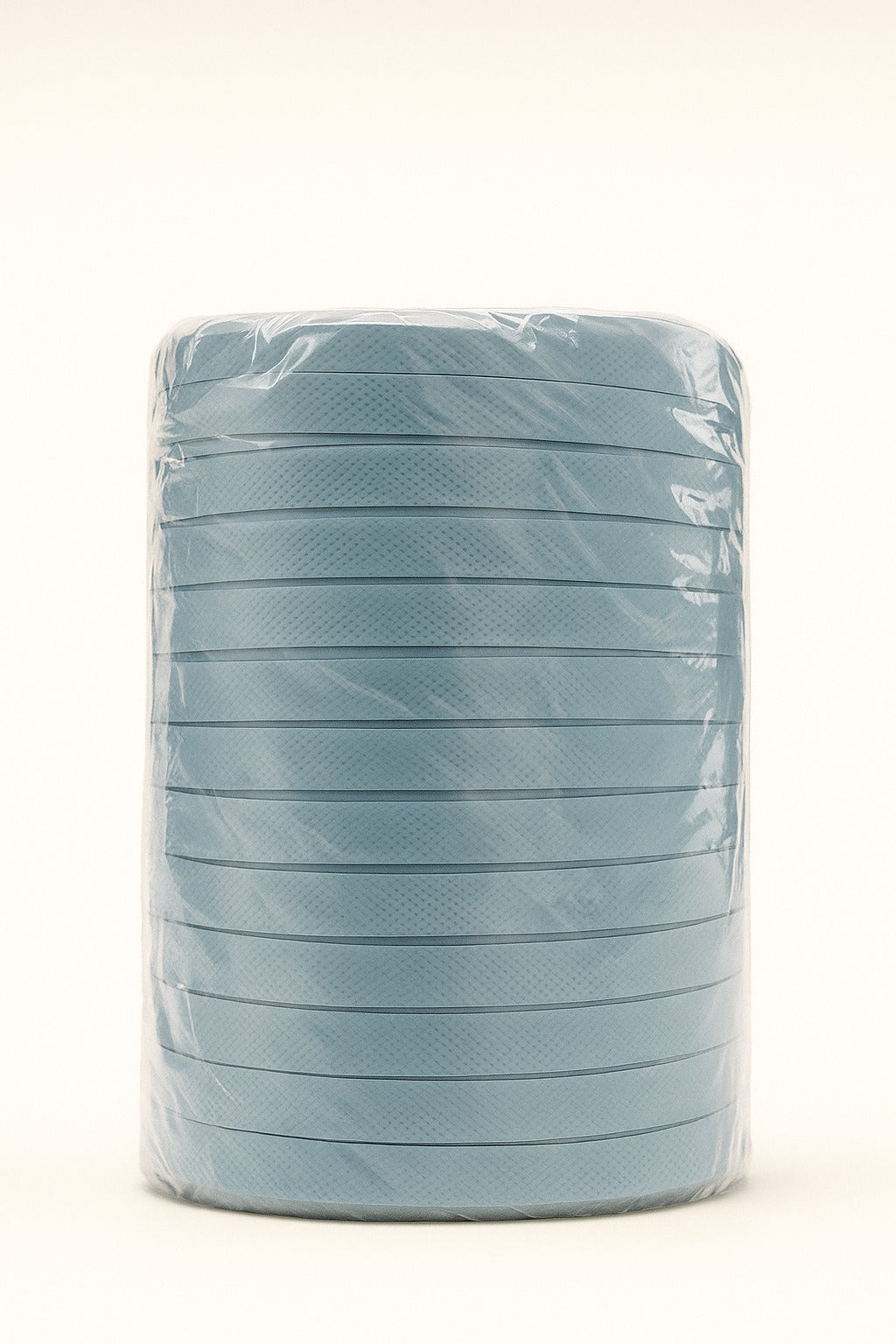 side view of nilgagan blue plastic packing strap roll
