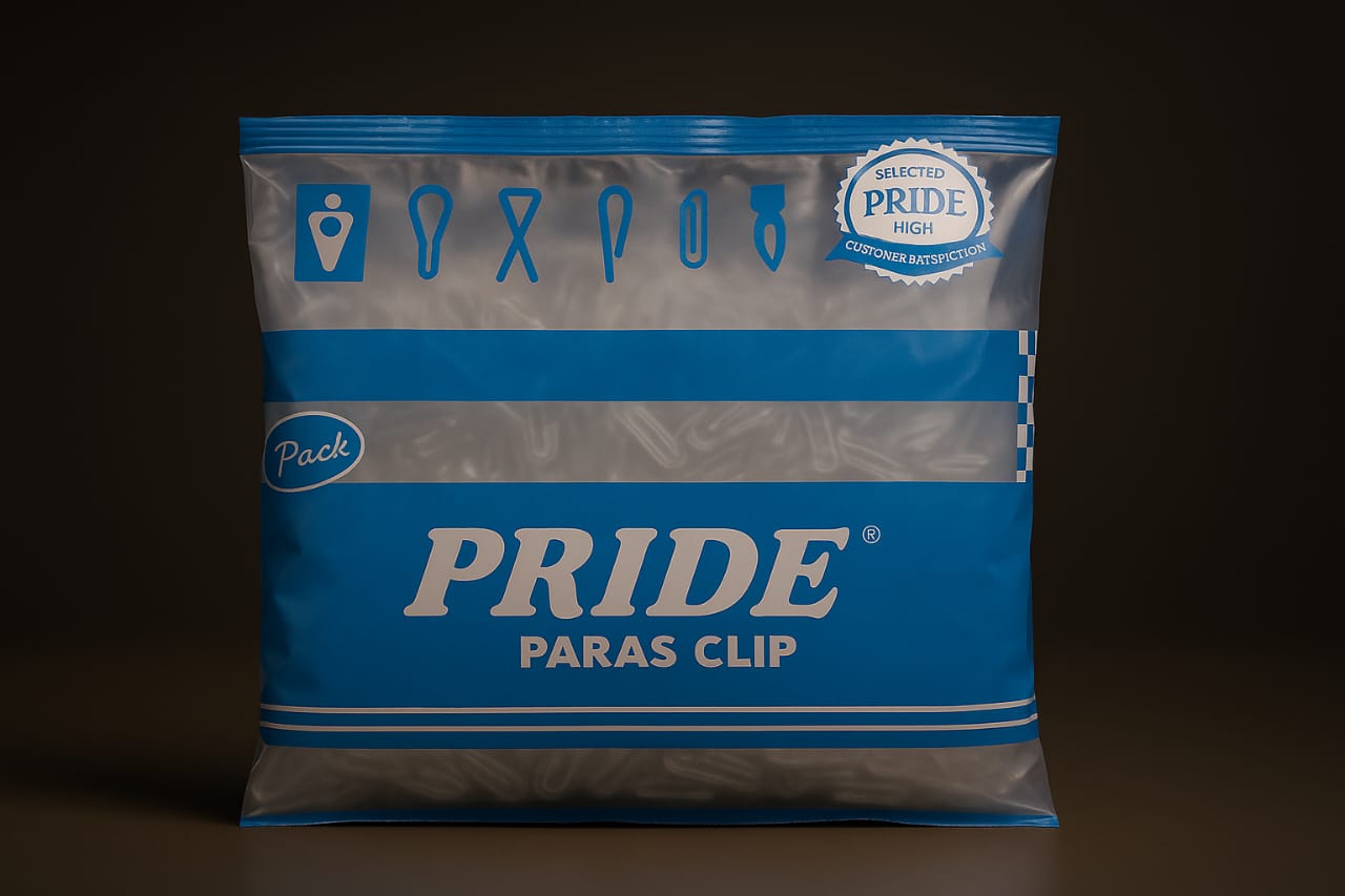 pride clip packaging front view with blue branding and clip type icons
