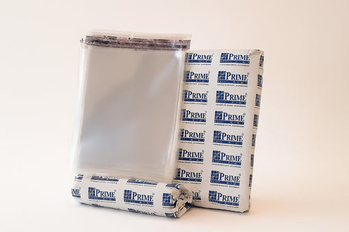 prime bopp transparent packing bags with double tape, 51 micron thickness  500 pieces pack


