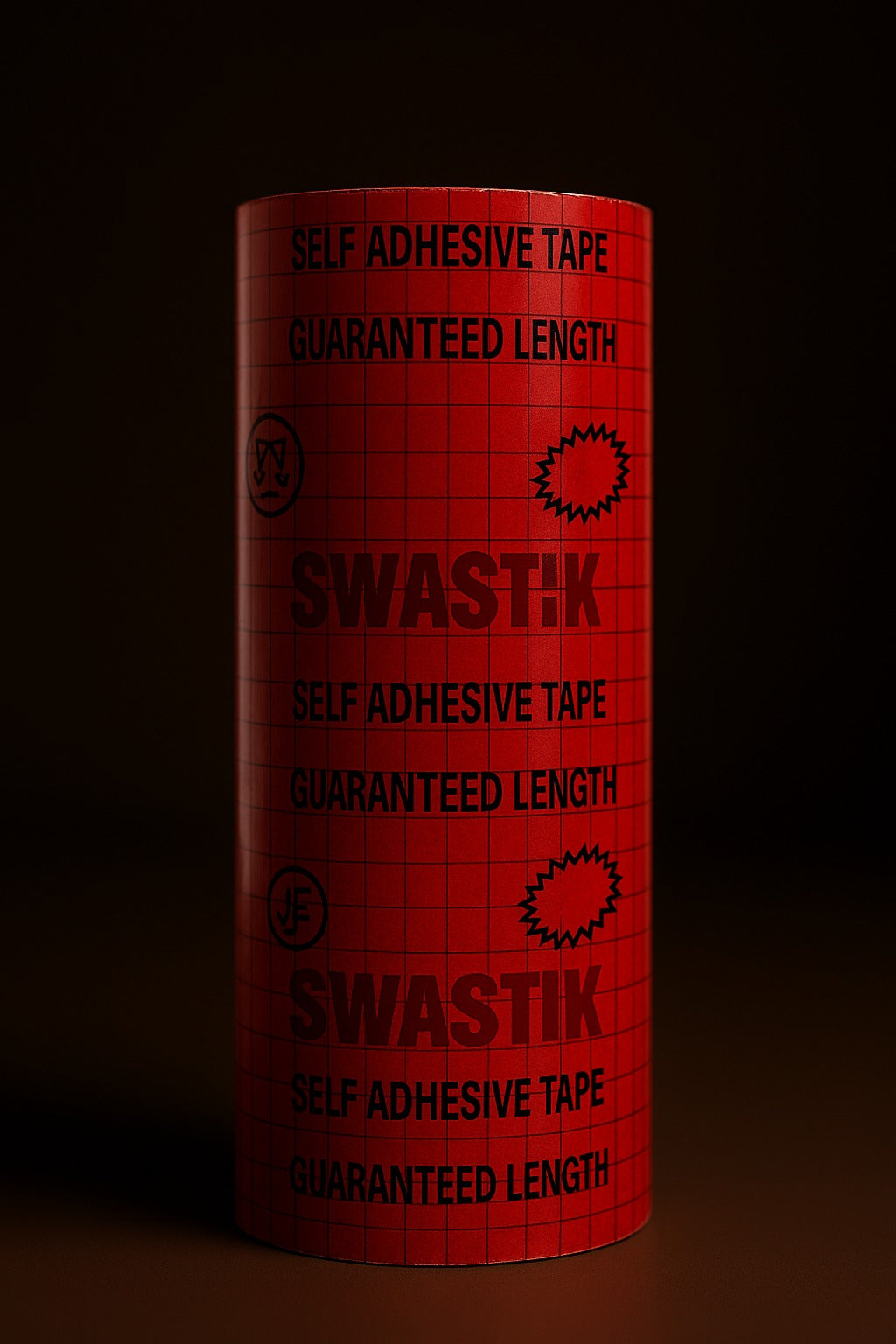 2 inch red swastik packaging tape roll 50 meter self adhesive for box sealing
