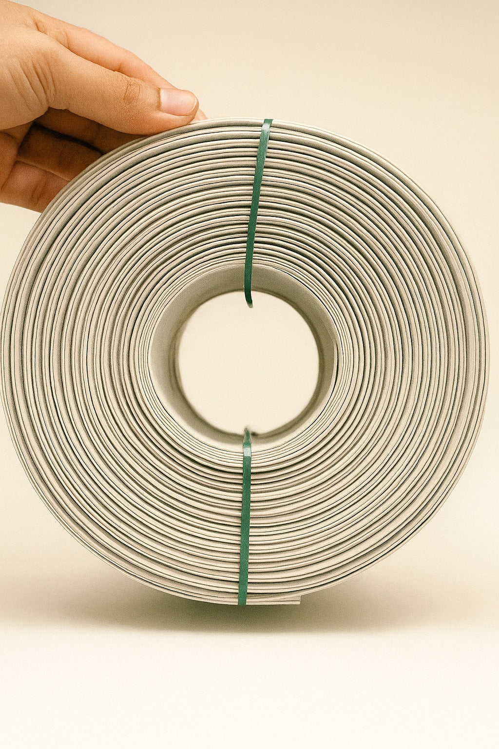 side view of shiv bhola heavy duty plastic strap roll
