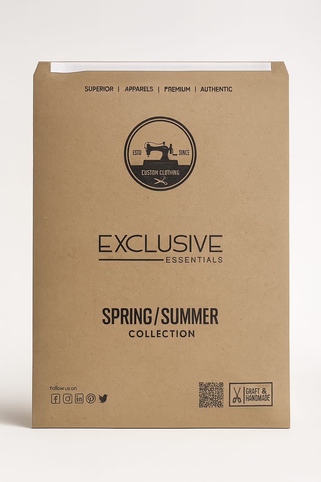 kraft spring summer paper bag for apparel – custom printed premium clothing packaging by paras packing

