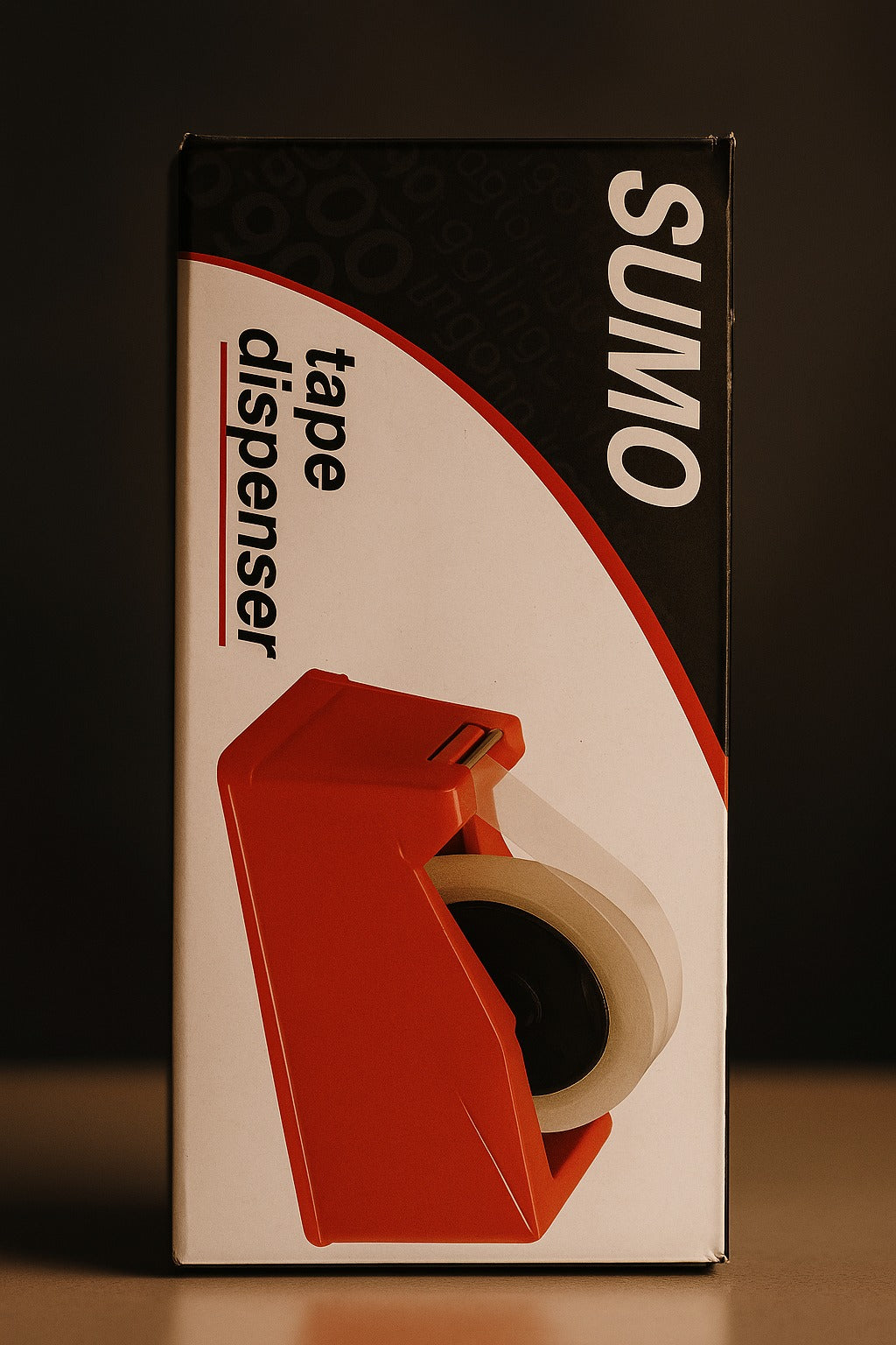 sumo red tape dispenser heavy duty desktop cutter standard size packaging image
