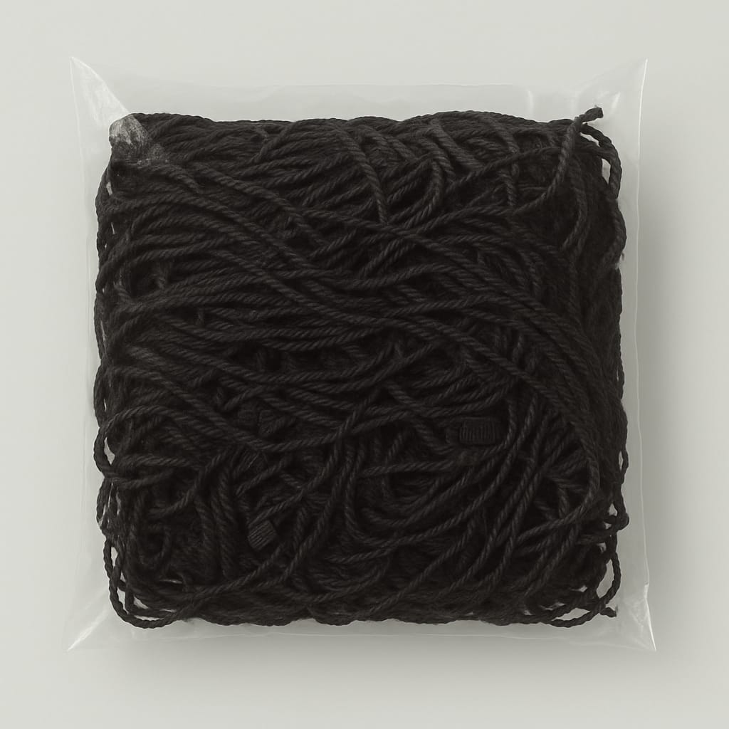 black tag dori thread bundle sealed in clear plastic pouch 1000 pcs pack from paraspaking
