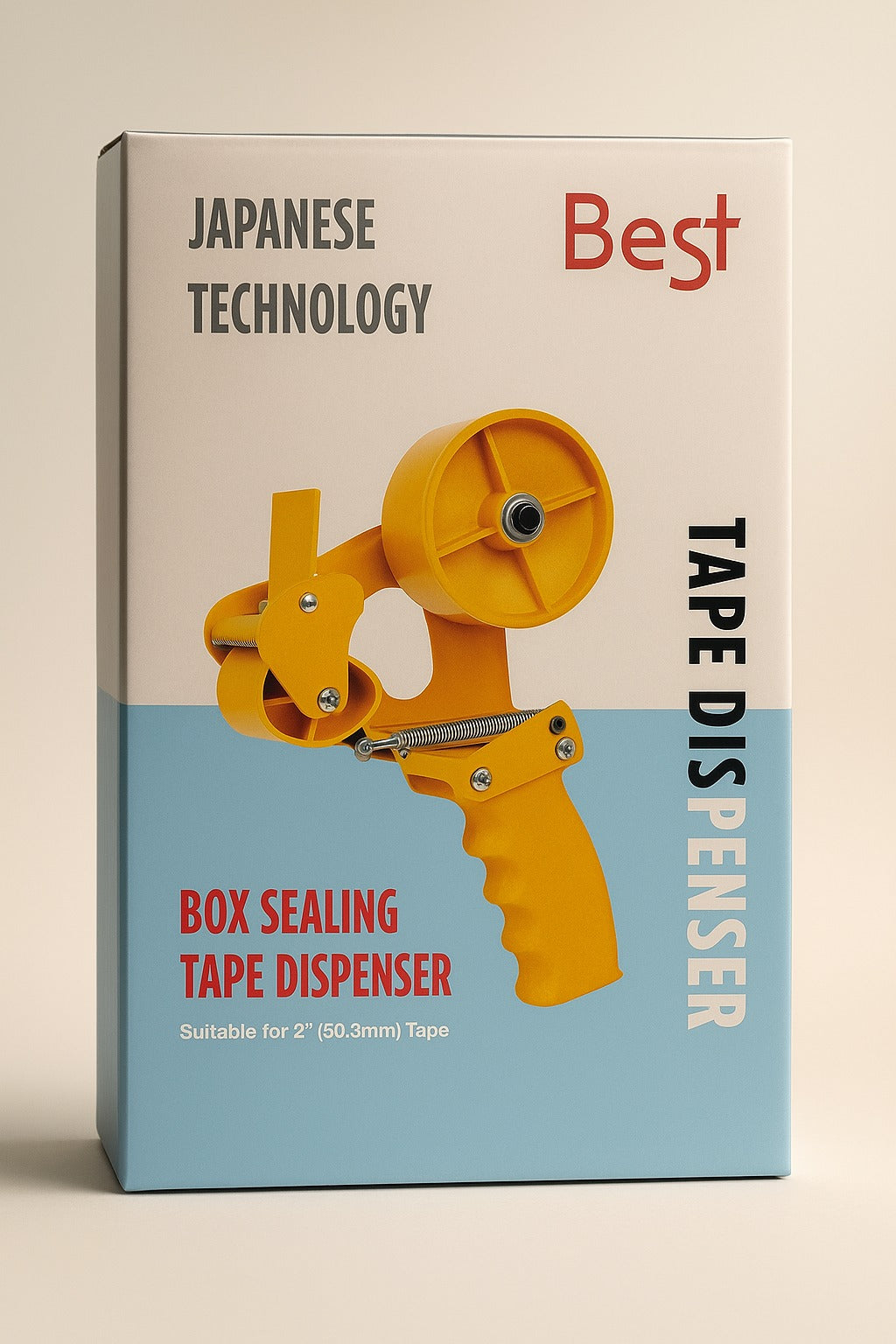 box packaging of best heavy duty tape dispenser with japanese technology for 2 inch and 3 inch tapes verified by paras packing
