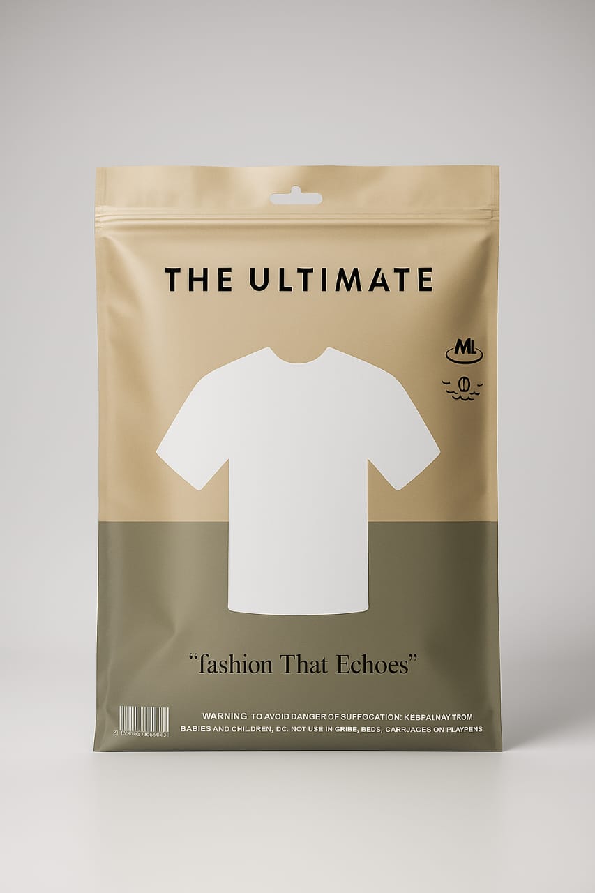 pp zipper bag with tshirt print and quote fashion that echoes – premium 51 micron garment packaging by paras packing

