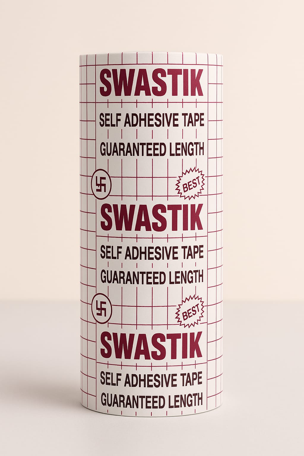 2 inch white swastik adhesive packing tape roll

